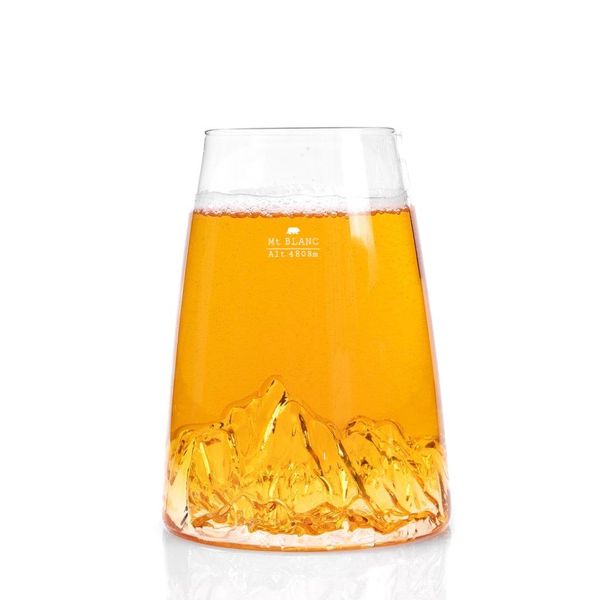 Verre design TOPOGRAPHIC Mont Blanc
